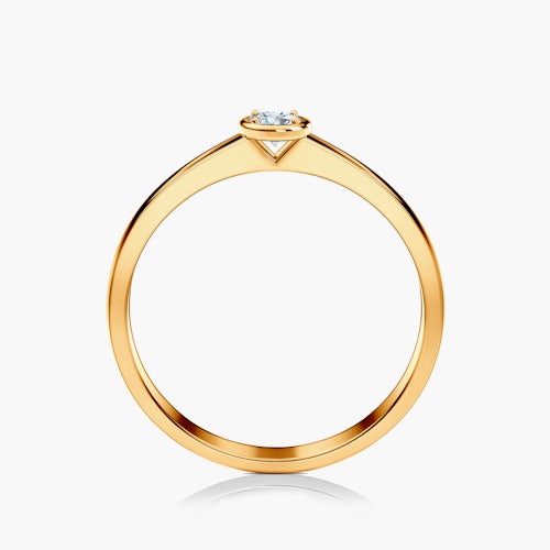 Pierścionek zaręczynowy SAVICKI: złoty, diament